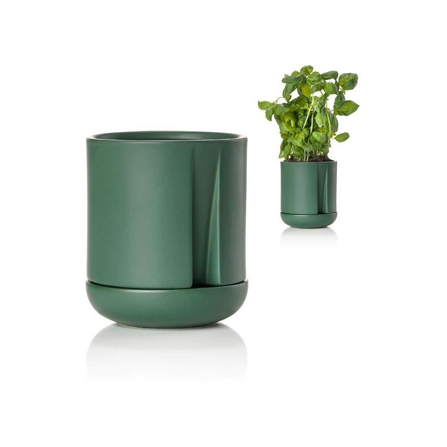 Zone Herb & Sprout Krydderurtepotte 13,6cm, Jungle Green