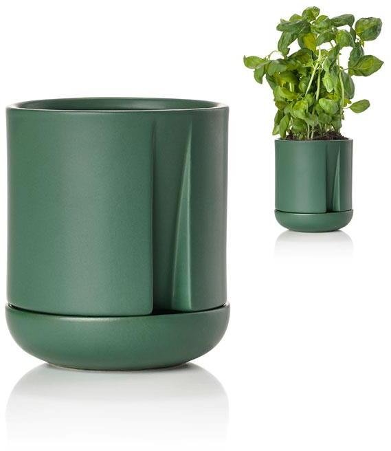 Zone Herb & Sprout Krydderurtepotte 13,6cm, Jungle Green