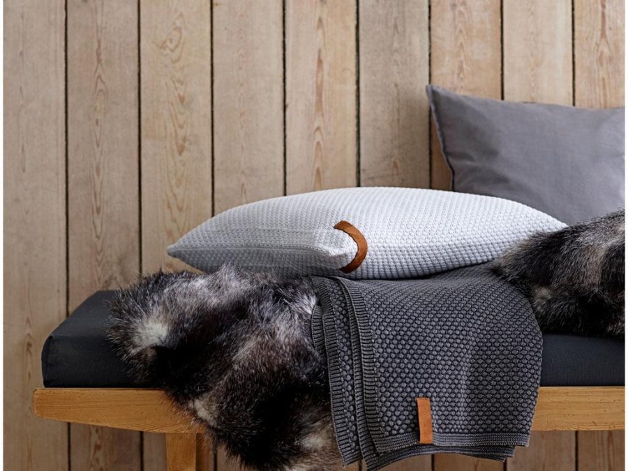 Södahl Sailor knit Plaid 170x130cm, Lys grå