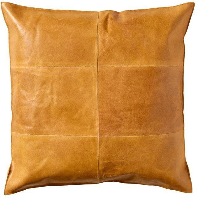 Södahl Simple Leather Pude 50x50 cm, Guld