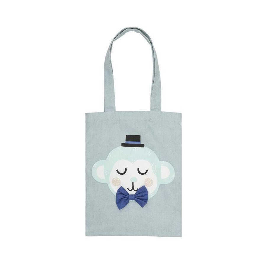Södahl Monty Monkey Tote Taske 25x32 cm, Teal