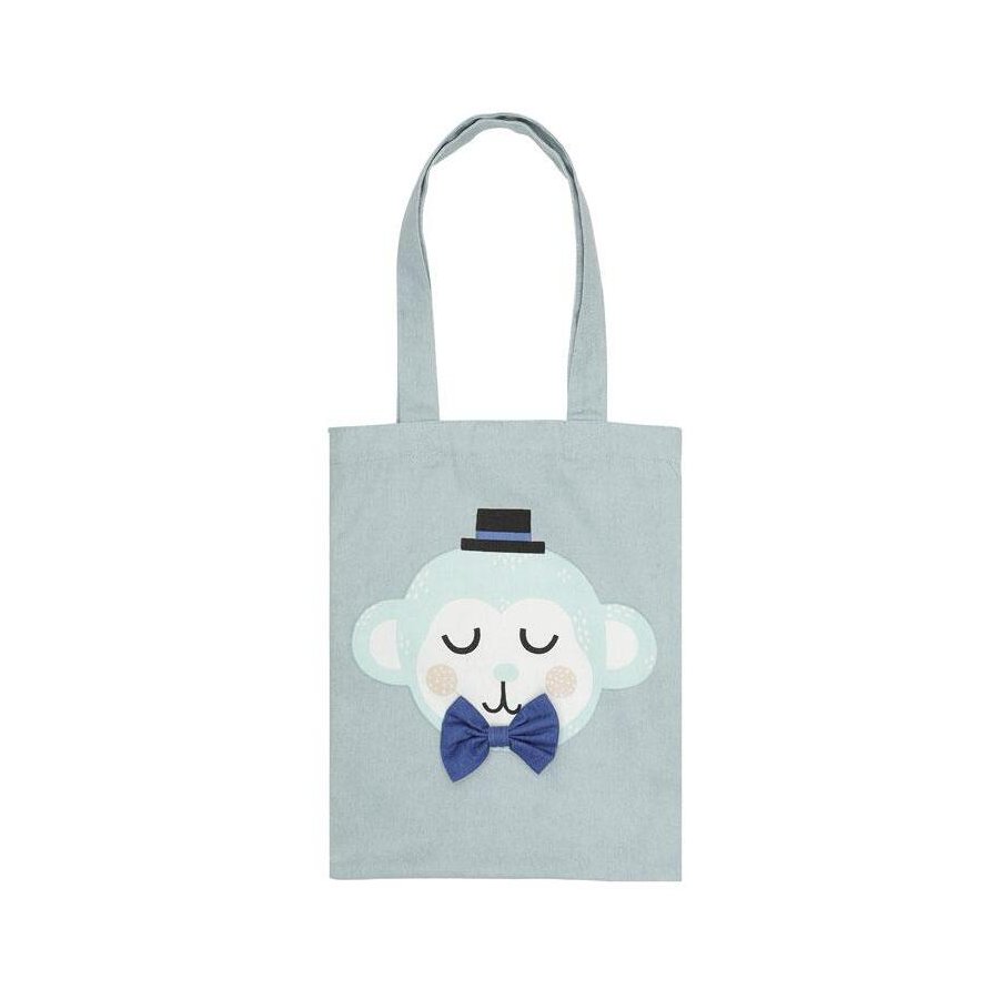 Södahl Monty Monkey Tote Taske 25x32 cm, Teal