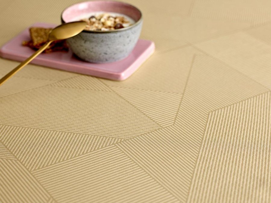Södahl Complex Damask Dug 140x320cm, Golden sand