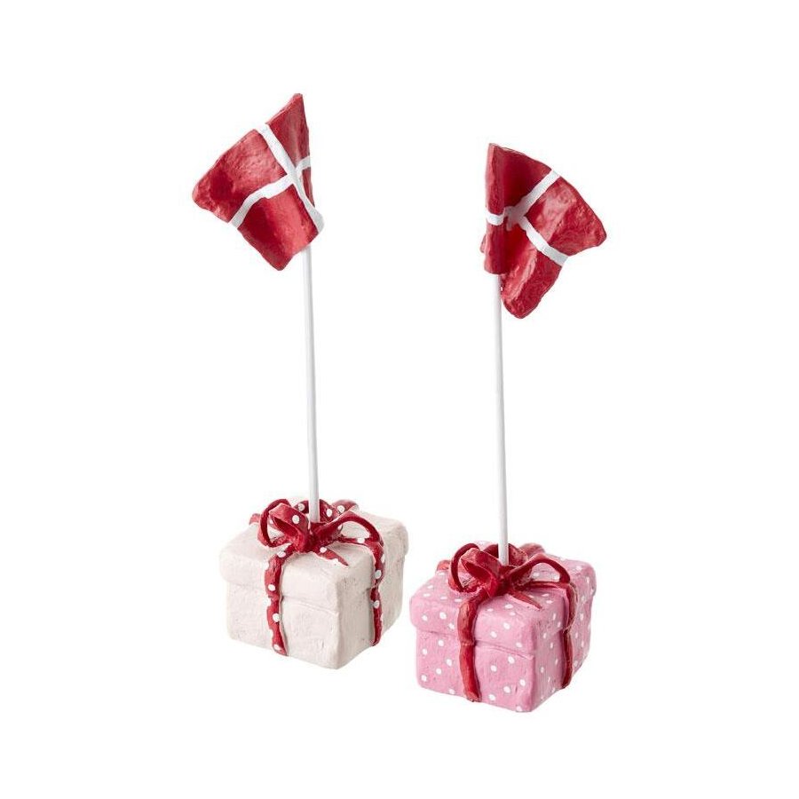 Medusa Copenhagen Gaver med flag 2 stk 18cm, Rd
