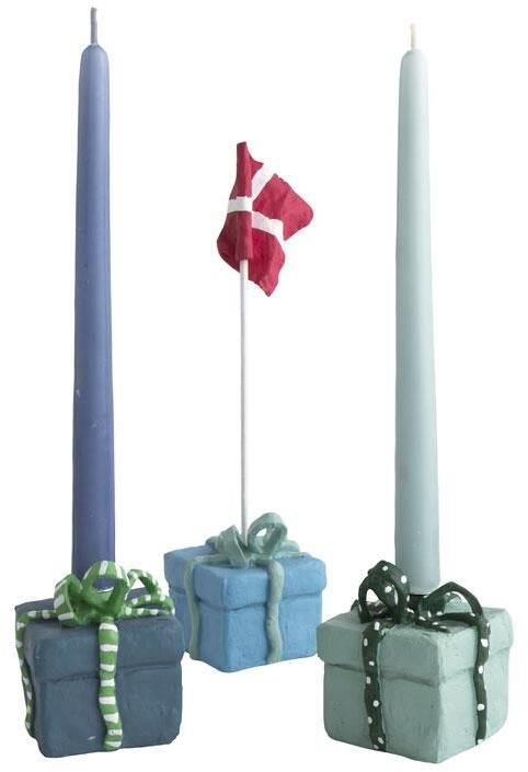 Medusa Copenhagen Lysestage Gaver til lys 2 stk 4cm, Bl