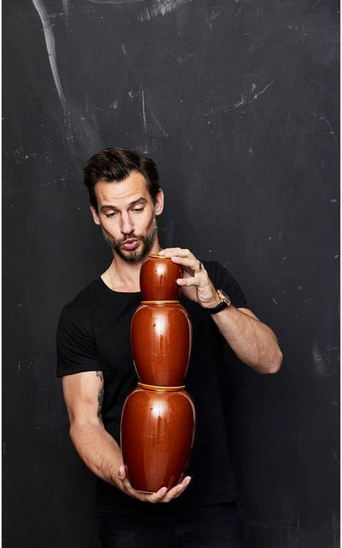 BITZ Vase 25 cm, Amber
