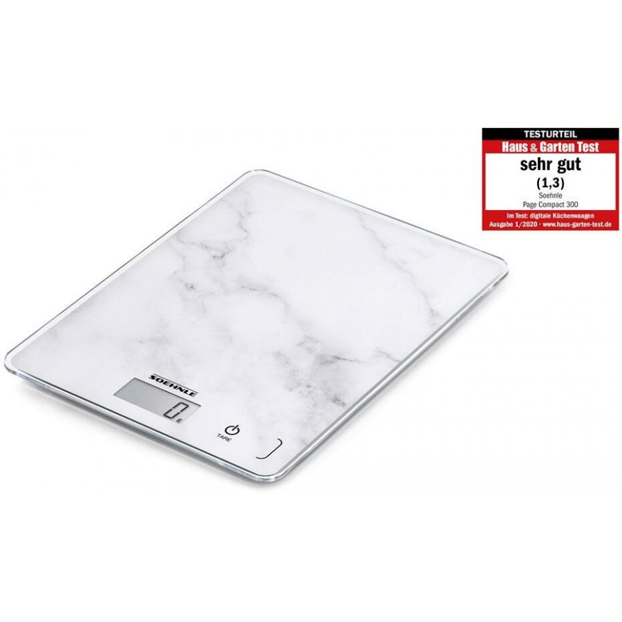 Soehnle Page Compact 300 Kchenwaage, Marmor wei