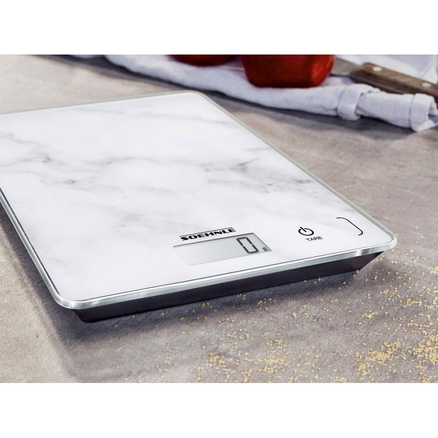 Soehnle Page Compact 300 Kchenwaage, Marmor wei