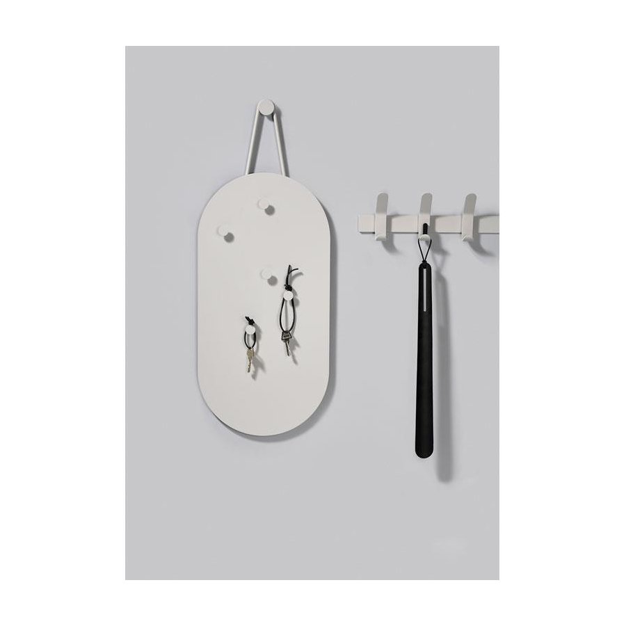 Zone A-bulletin board Opslagstavle m. 5 Magneter, Soft Grey