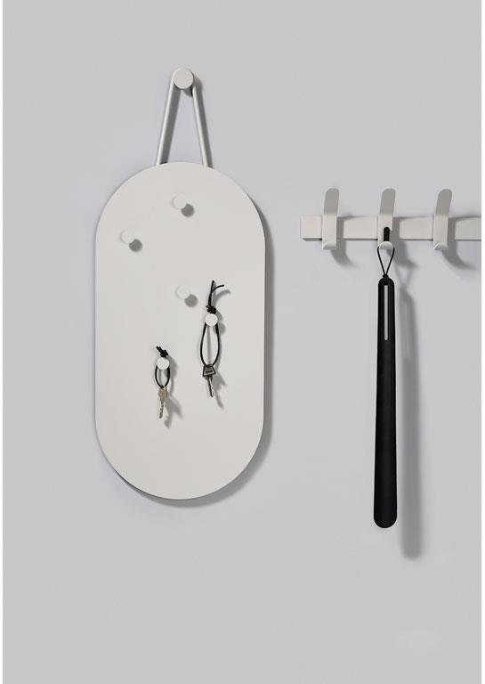 Zone A-bulletin board Opslagstavle m. 5 Magneter, Soft Grey