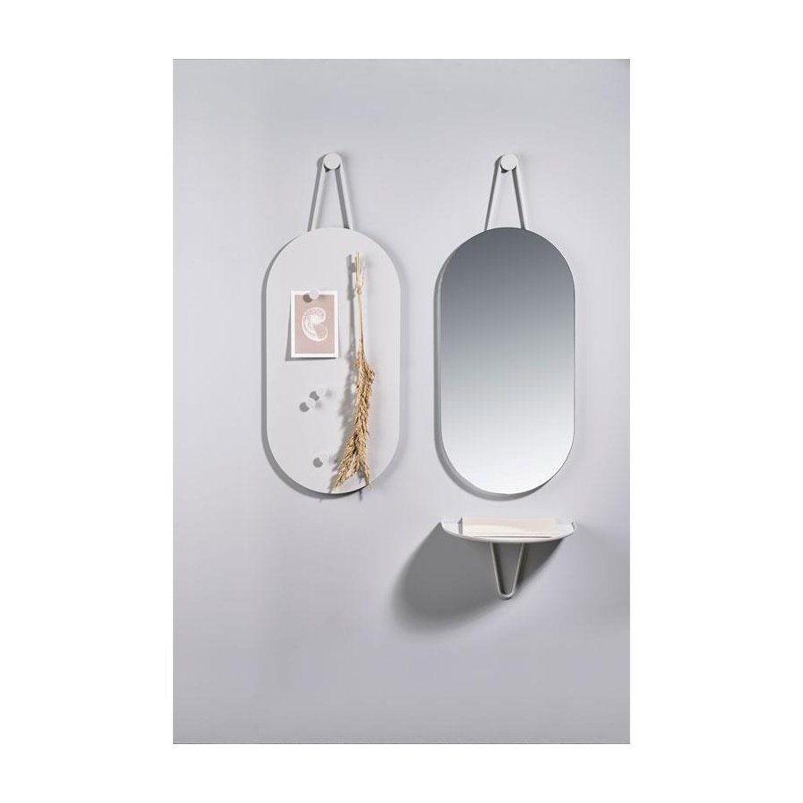 Zone A-bulletin board Opslagstavle m. 5 Magneter, Soft Grey
