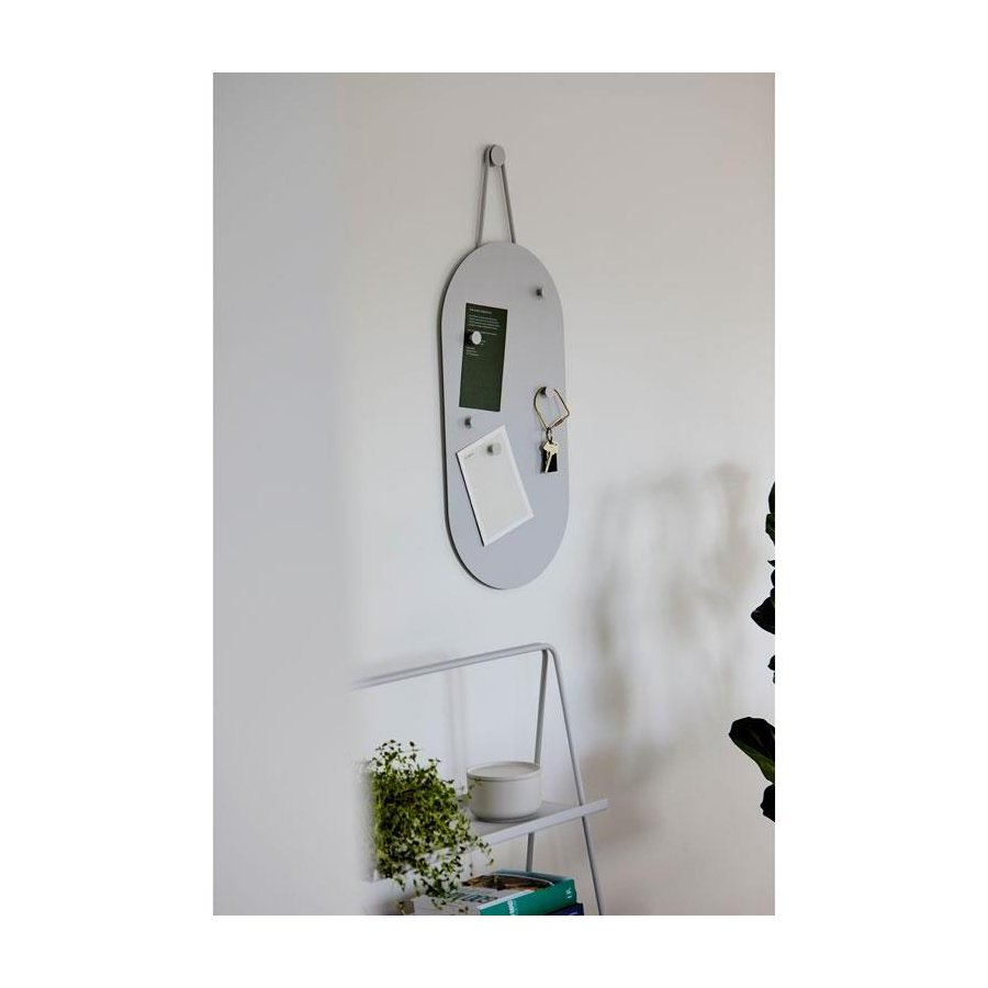 Zone A-bulletin board Opslagstavle m. 5 Magneter, Soft Grey