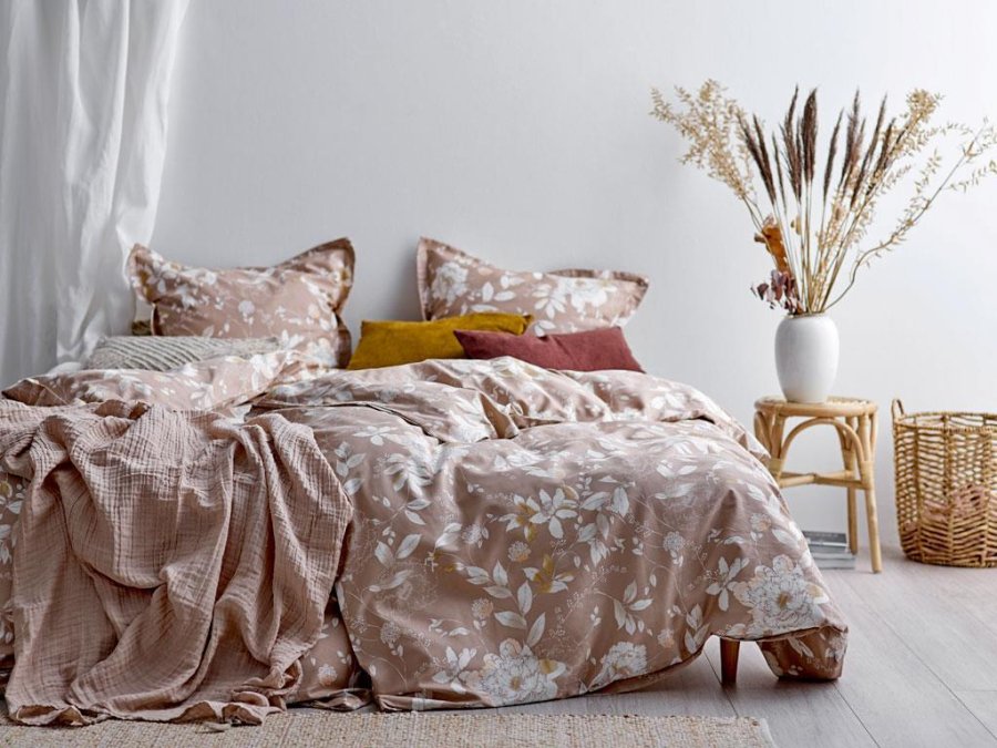 Södahl Garden Bloom Sengetj 140x220 cm, Beige