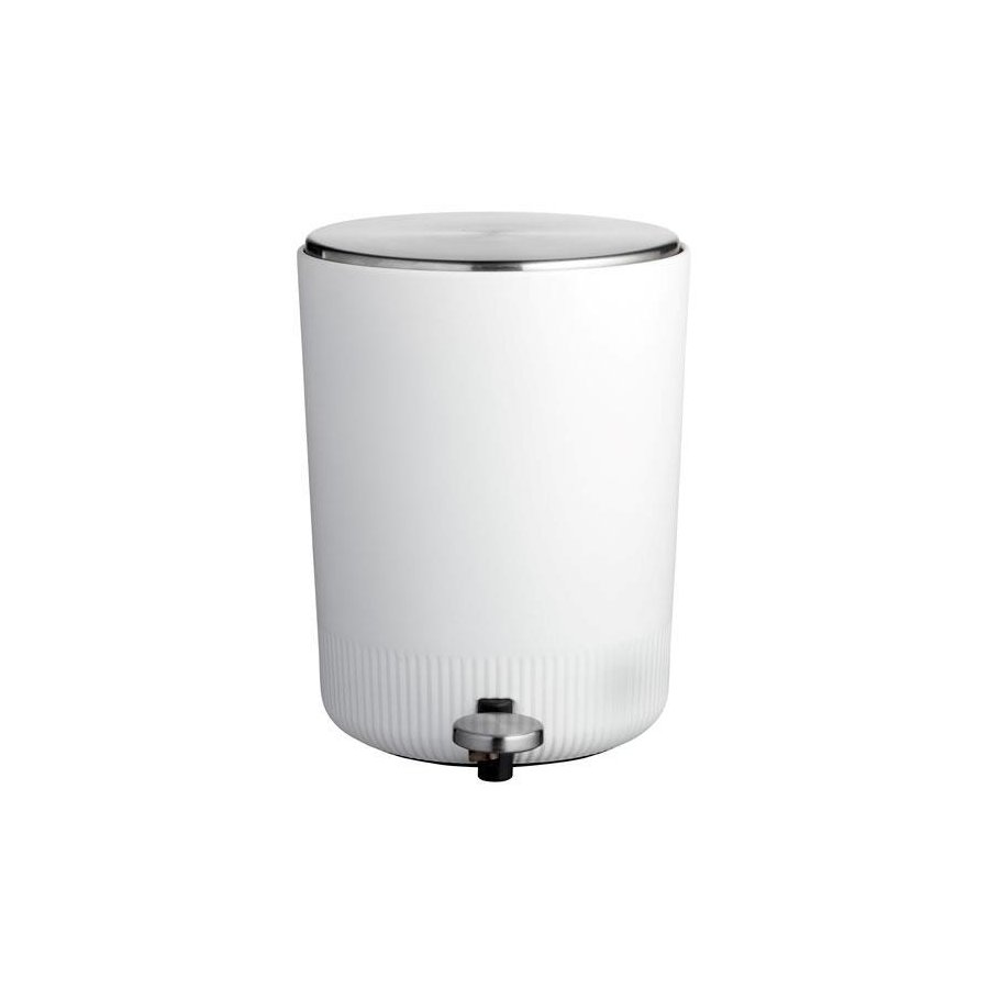 Södahl Plissé Pedalspand 5 L, Hvid