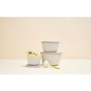 Mepal Cirqula Rekt. Skål m. Låg 1500 ml, Nordic White