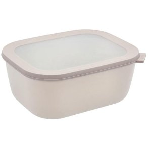 Mepal Cirqula Rekt. Skål m. Låg 3000 ml, Nordic White