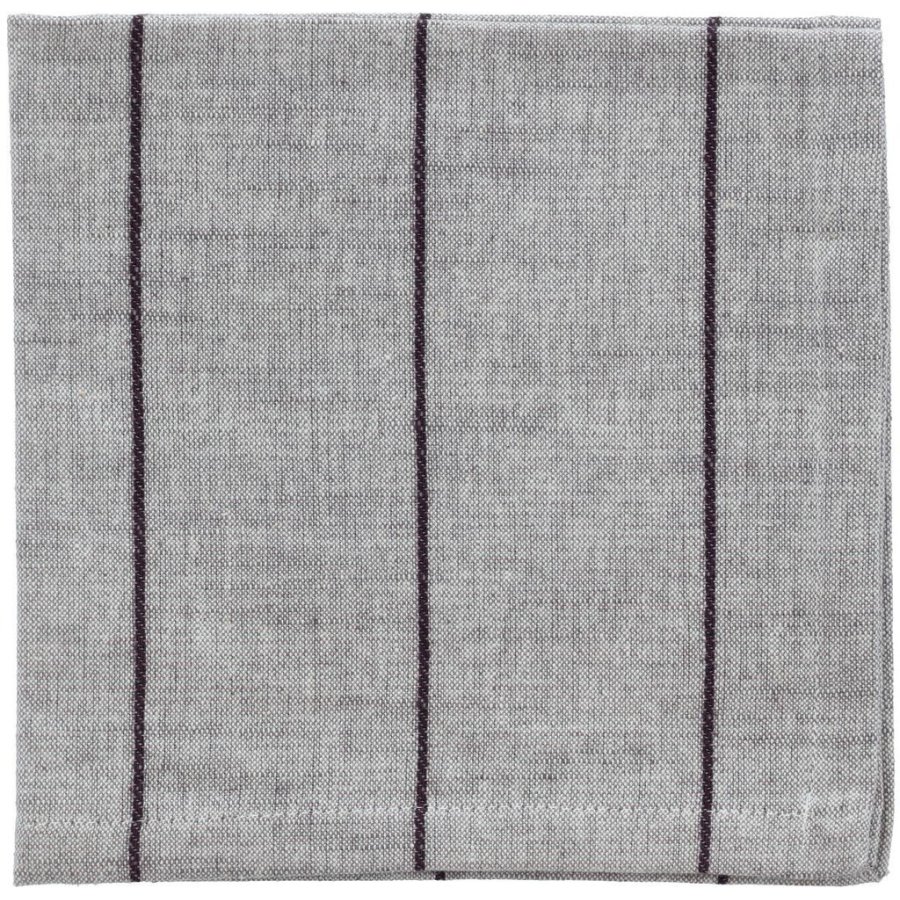 Sdahl Line Serviette 2er Set 40x40 cm, Light Grey/Ash