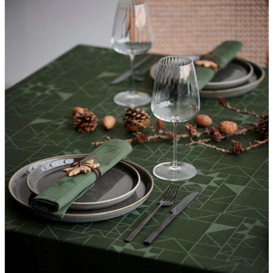 S&ouml;dahl Star Damask Mundserviet 4 stk. 45x45 cm, Forest Green