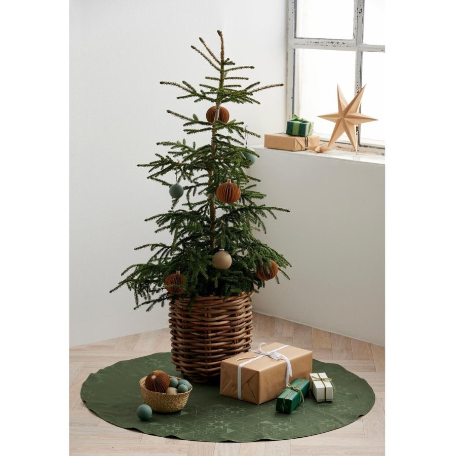 Sdahl Star Damask Weihnachtsbaumdecke 120 cm, Forest Green