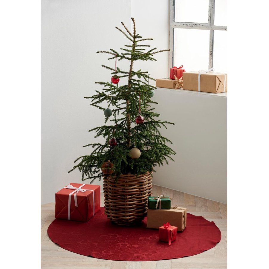 S�dahl Star Damask Weihnachtsbaumdecke �120 cm, Rot