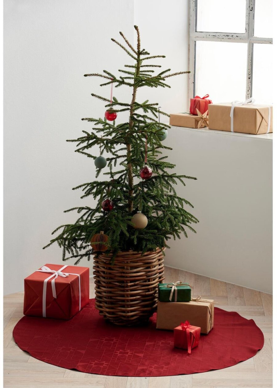 S�dahl Star Damask Weihnachtsbaumdecke �120 cm, Rot