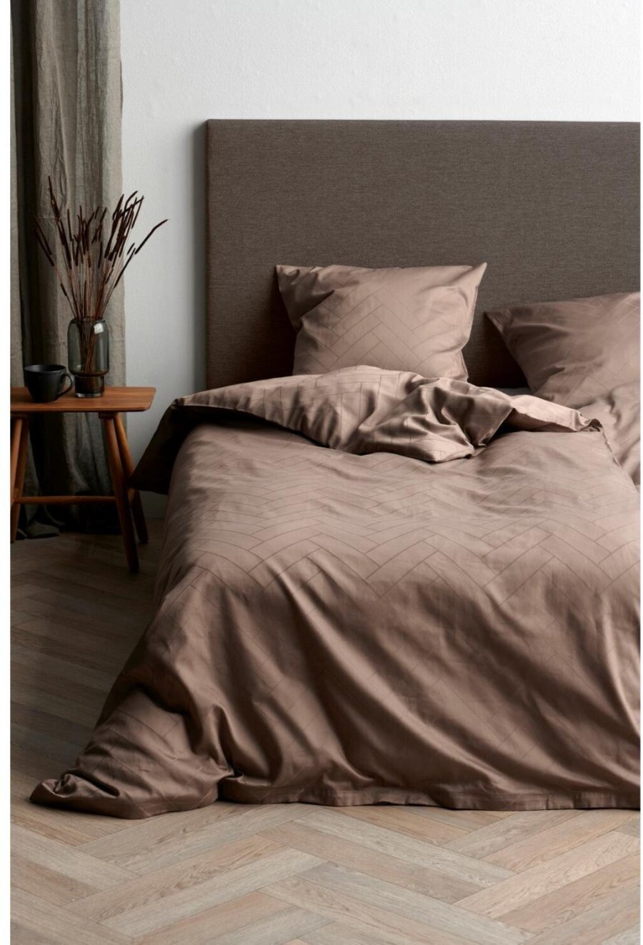 Södahl Organic Tiles Sengetj 140x220 cm, Taupe