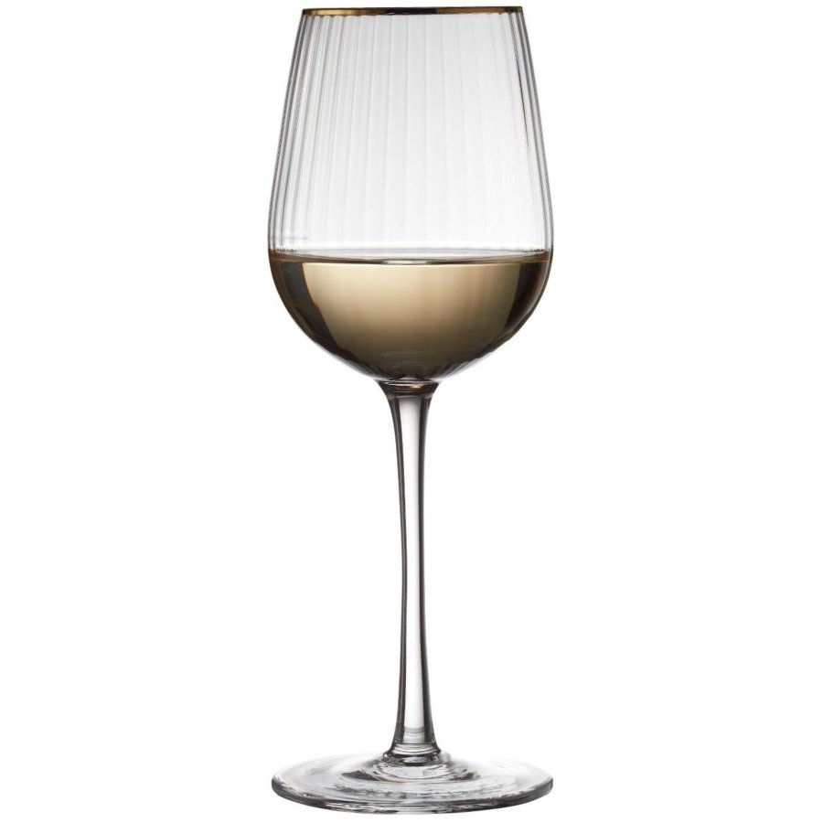 Lyngby Glas Palermo Gold Weiweinglas 4er Set 30 cl