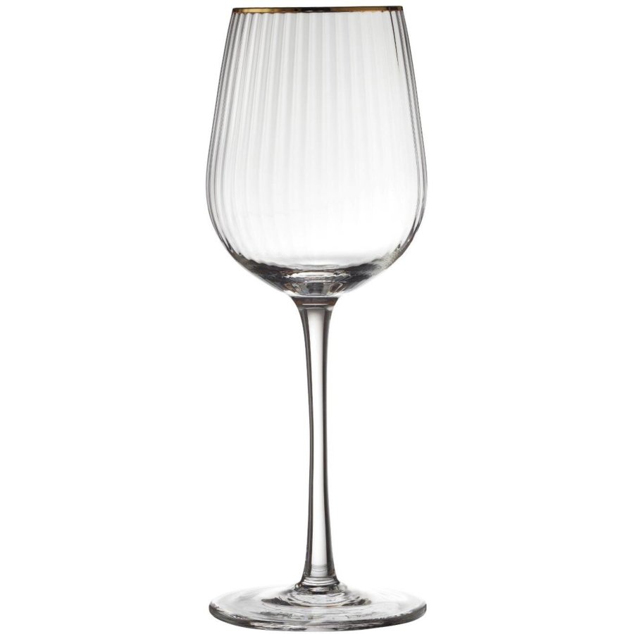 Lyngby Glas Palermo Gold Weiweinglas 4er Set 30 cl