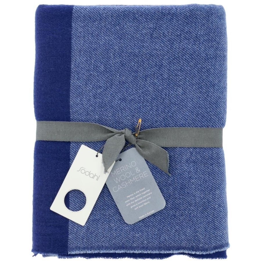 Sdahl Merino Decke 140x200 cm, Royal Blue