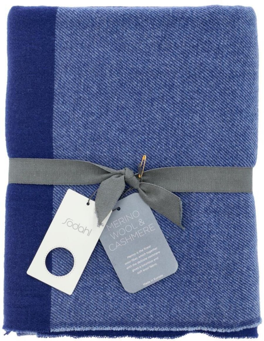 Sdahl Merino Decke 140x200 cm, Royal Blue