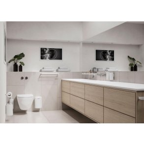 Zone Denmark Rim Væghængt Toiletbørste 10x38,2 cm, Hvid
