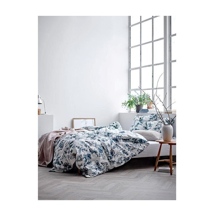 Södahl Organic Flower Burst Sengetj 140x200 cm, Teal