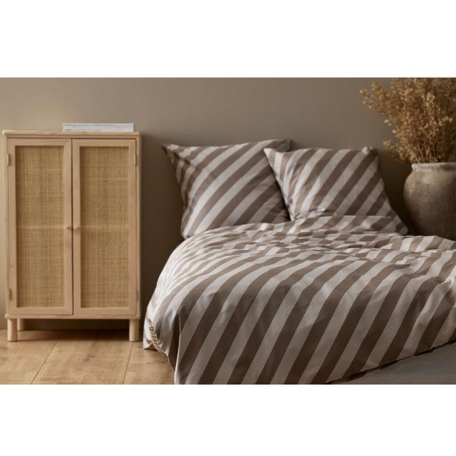 Södahl Organic Diagonal Sengetj 140x200 cm, Taupe