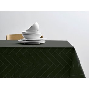 Södahl Tiles Damask Dug 140x370 cm, Forest Green