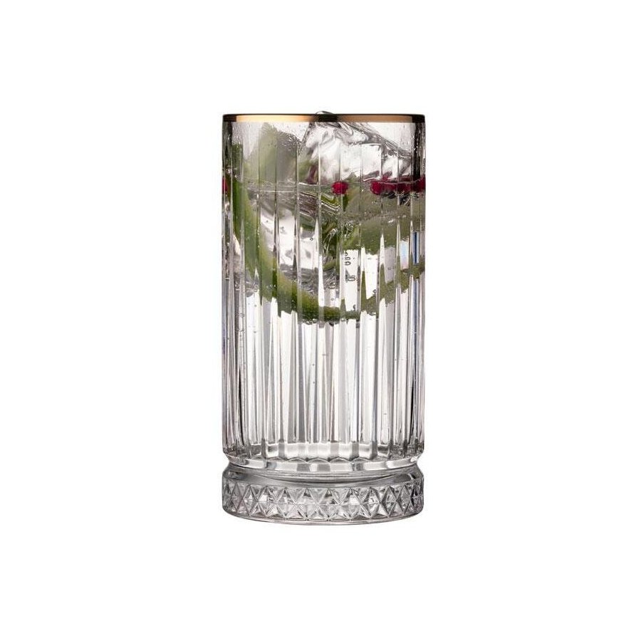 Lyngby Glas Firenze Gold Longdrink 4 stk. 45 cl, Klar