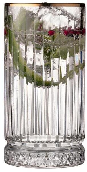 Lyngby Glas Firenze Gold Longdrink 4 stk. 45 cl, Klar