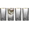 Lyngby Glas Firenze Gold Longdrink 4 stk. 45 cl, Klar