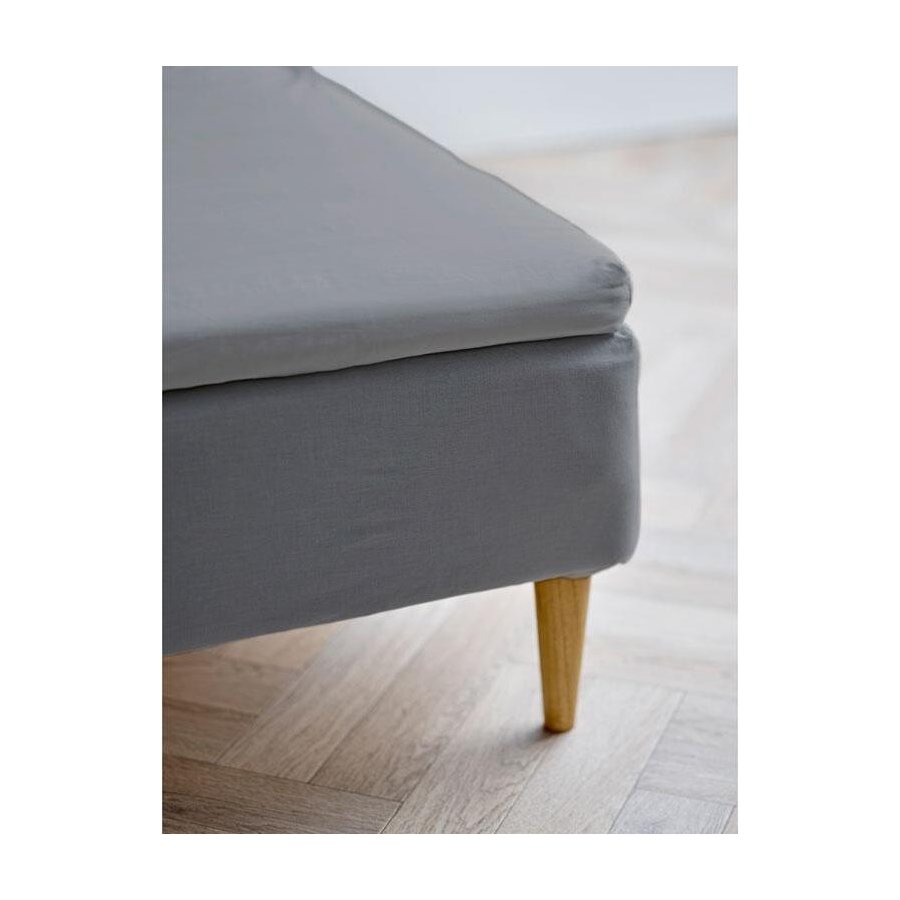 Södahl Organic Calm Box Bettlaken 90x200x8 cm, Grau