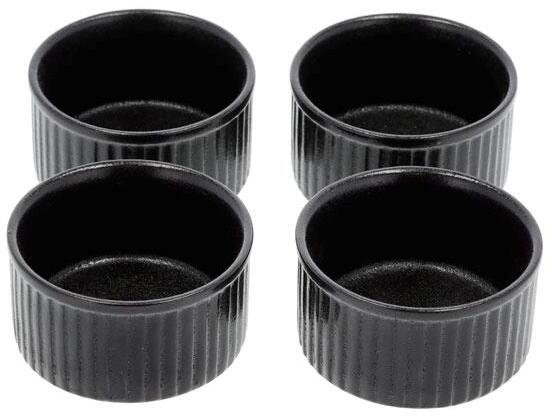 HOLM Souffl-Form 4er Set 7 cm, Schwarz