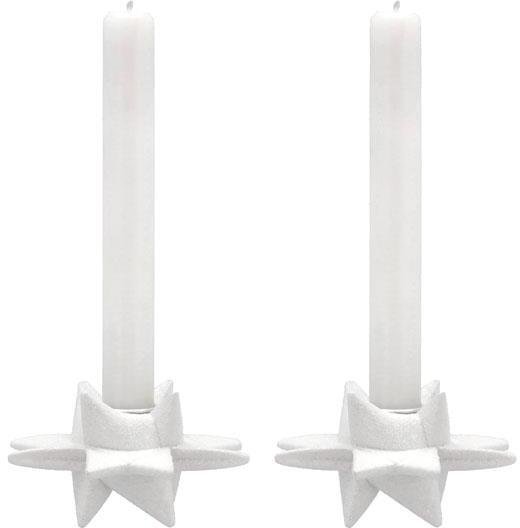 Medusa Copenhagen Stjerneskud Lysestage 2 stk. H6 cm, Hvid