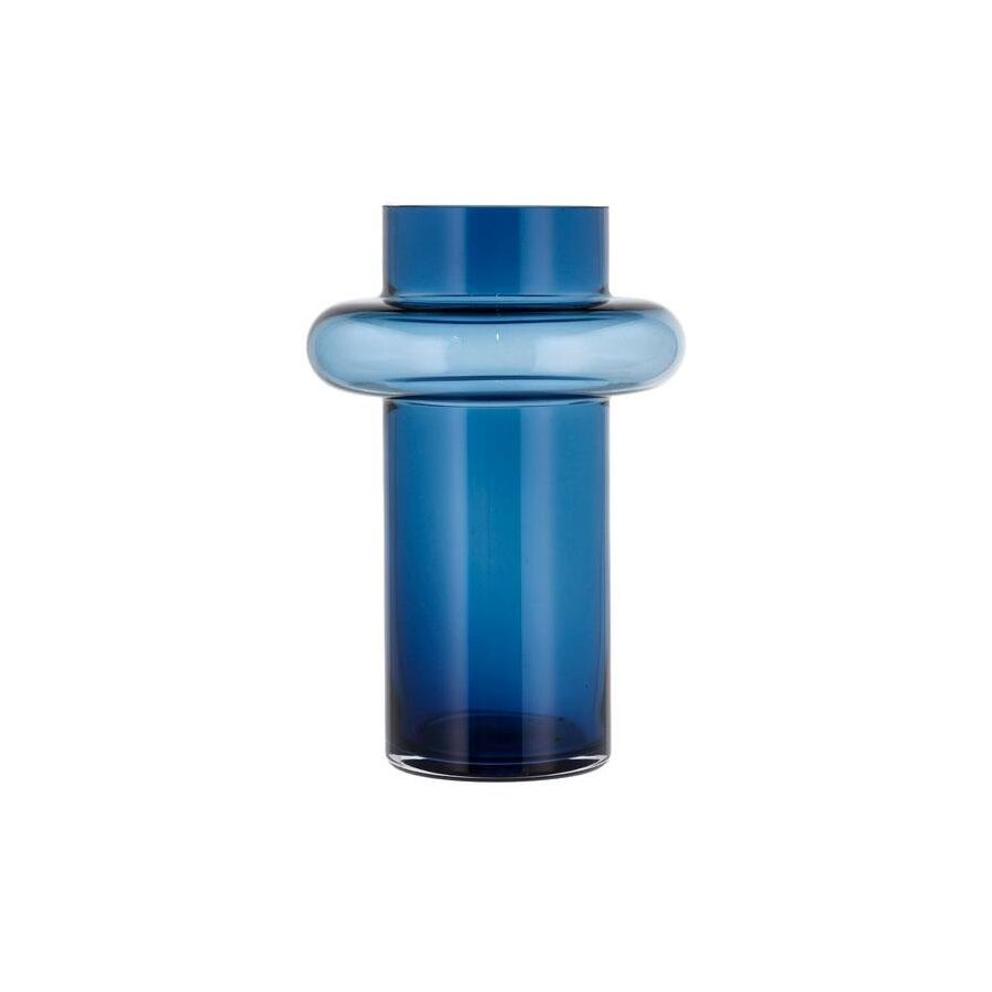 Lyngby Glas Tube Vase Dark Blue H25 cm