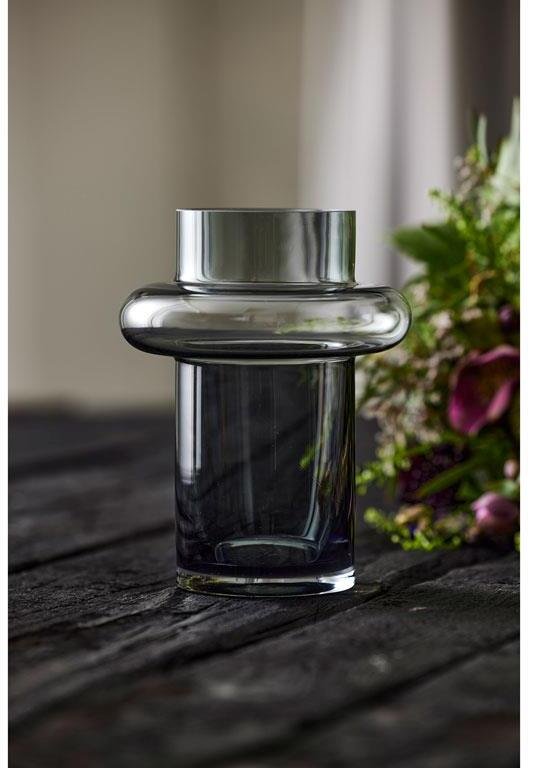 Lyngby Glas Tube Vase Smoke H20 cm