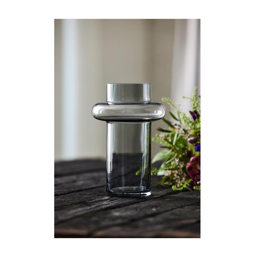 Lyngby Glas Tube Vase Smoke H25 cm