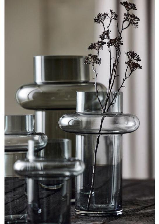 Lyngby Glas Tube Vase Smoke H30 cm