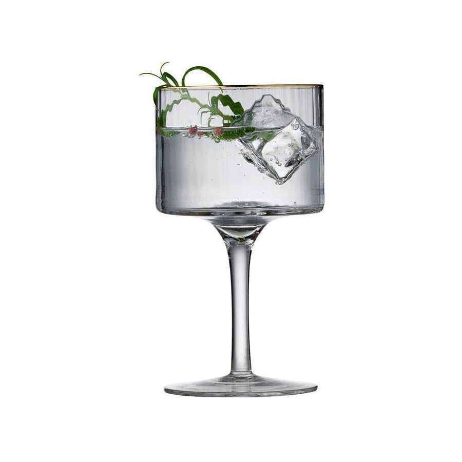 Lyngby Glas Palermo Gold Gin & Tonic Glas 4er Set 32 cl