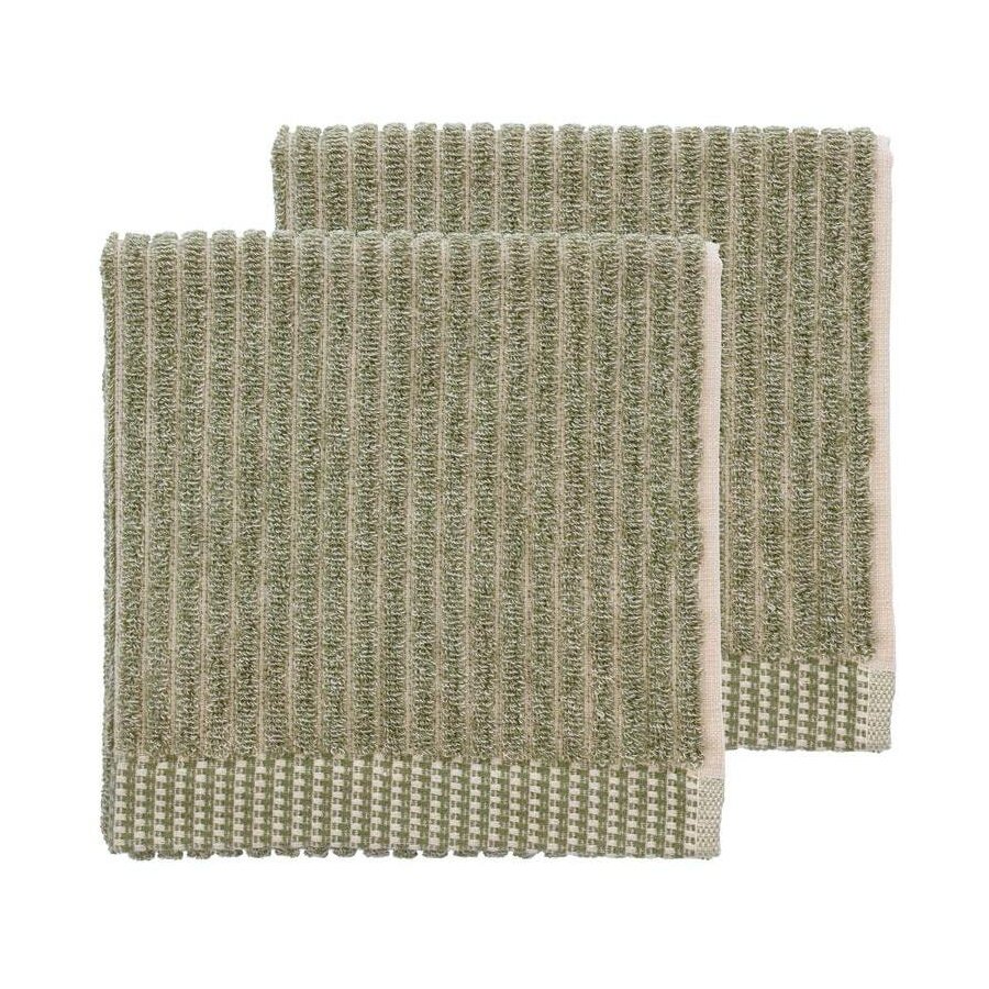 S&ouml;dahl Organic Melange H�ndkl�de 2 stk. 40x60 cm, Olive