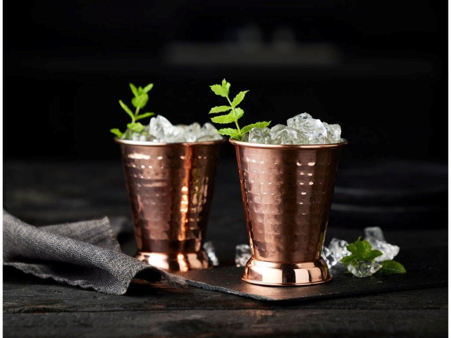 Lyngby Glas Mint Julep-krus 2 stk, Kobber/Stl
