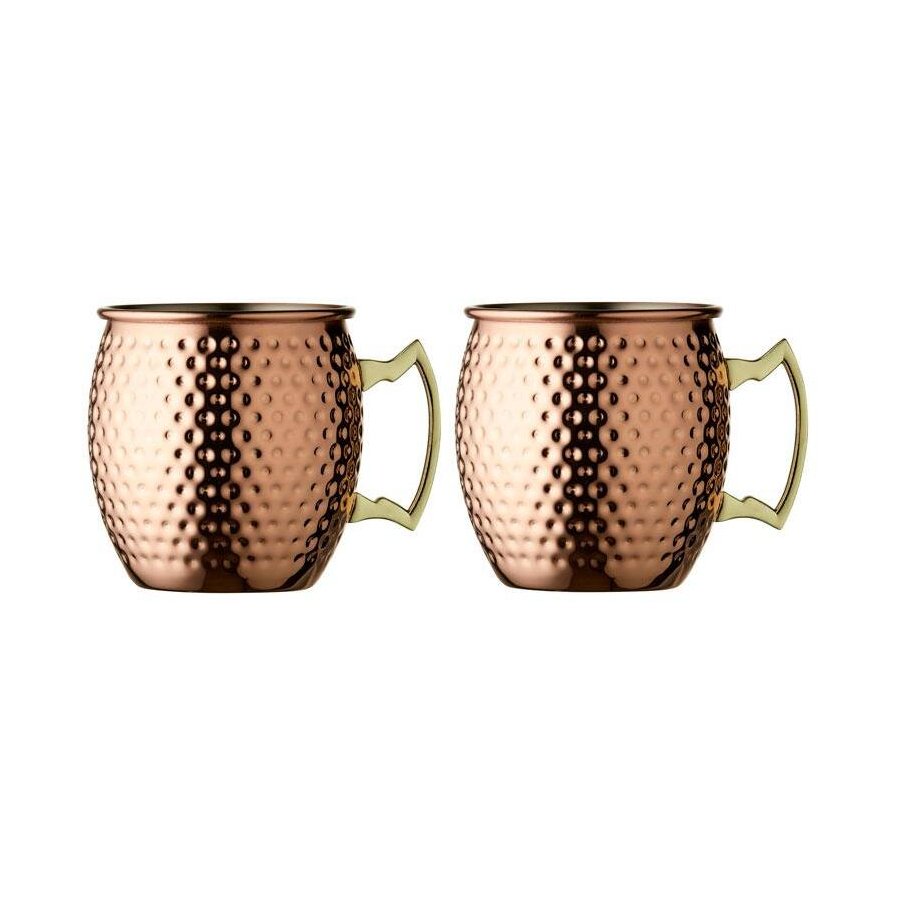 Lyngby Glas Moscow Mule Becher Kupfer 2er Set 40 cl, 