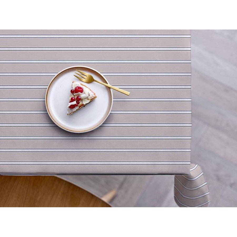 Södahl Nordic Stripe Akryldug m. Antislip 140 cm, Beige