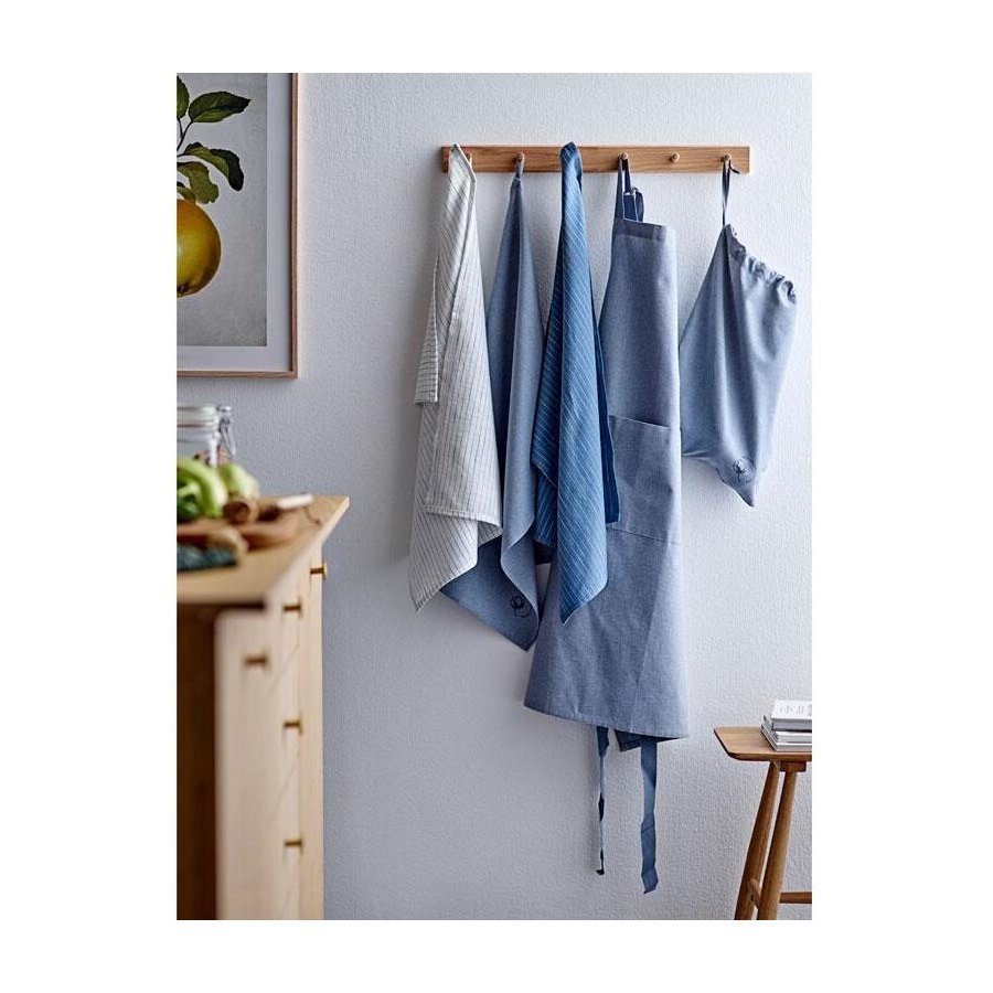 Södahl Line Viskestykke 2 stk. 50x70 cm, China Blue/White